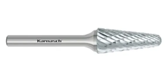 Борфреза твердосплавная Karnasch форма B, 6х18х6х50 мм, насечка HP-11 Micro, покрытие Blue-Tec, арт. 11.6081-010