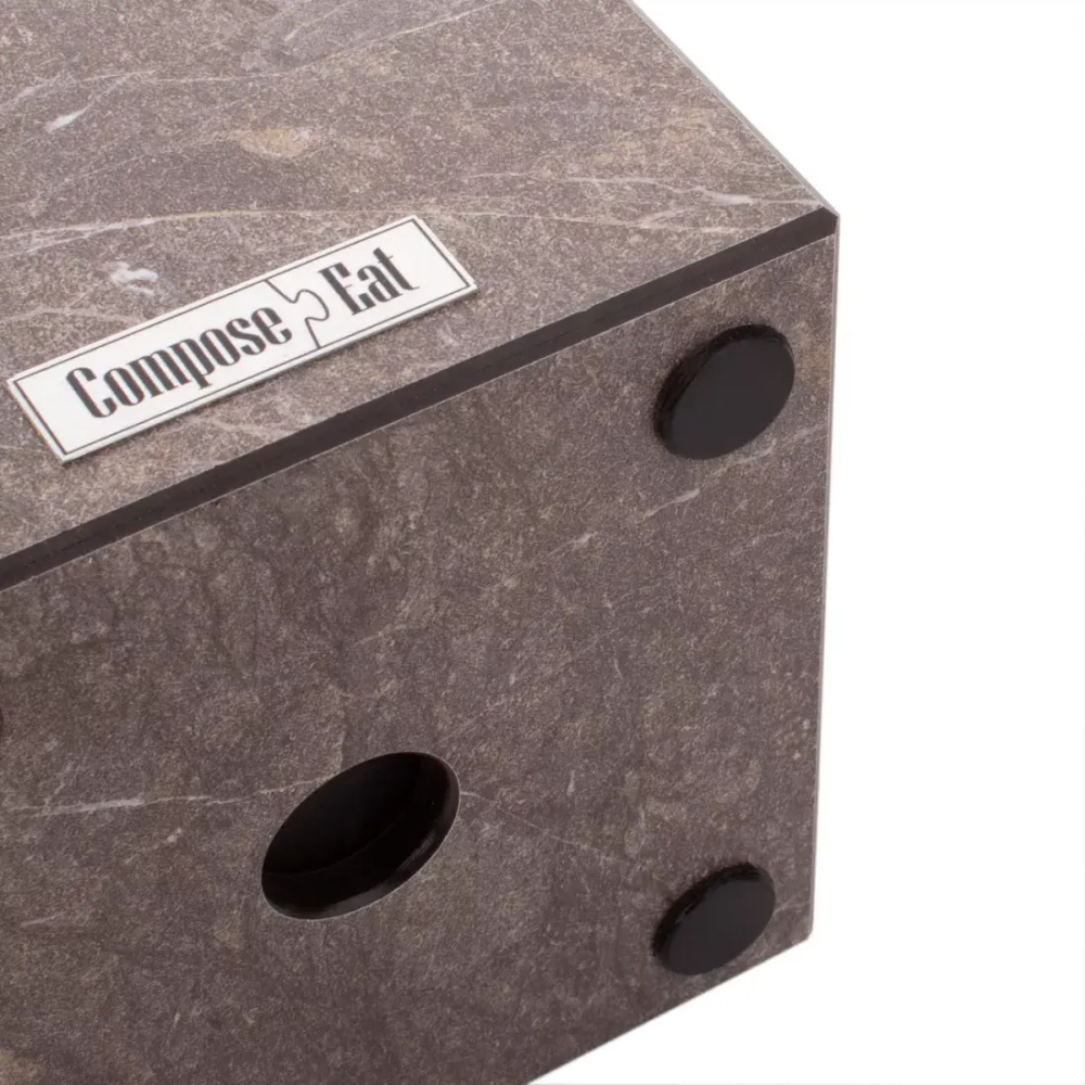 Подставка для кухонных ножей универсальная 11x11x24см ComposeEat мрамор темный