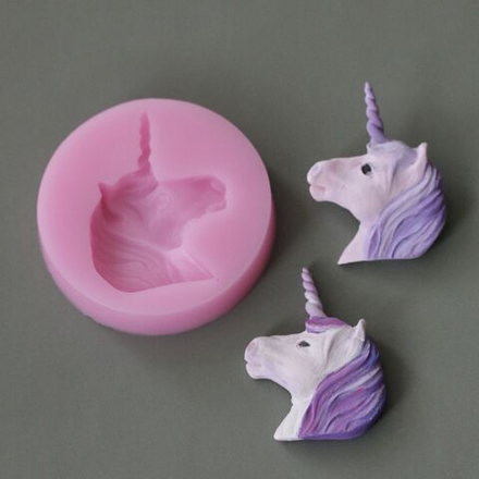 Молд силиконовый для творчества "Единорог" 6 см / Форма для шоколада, мастики, молд для лепки