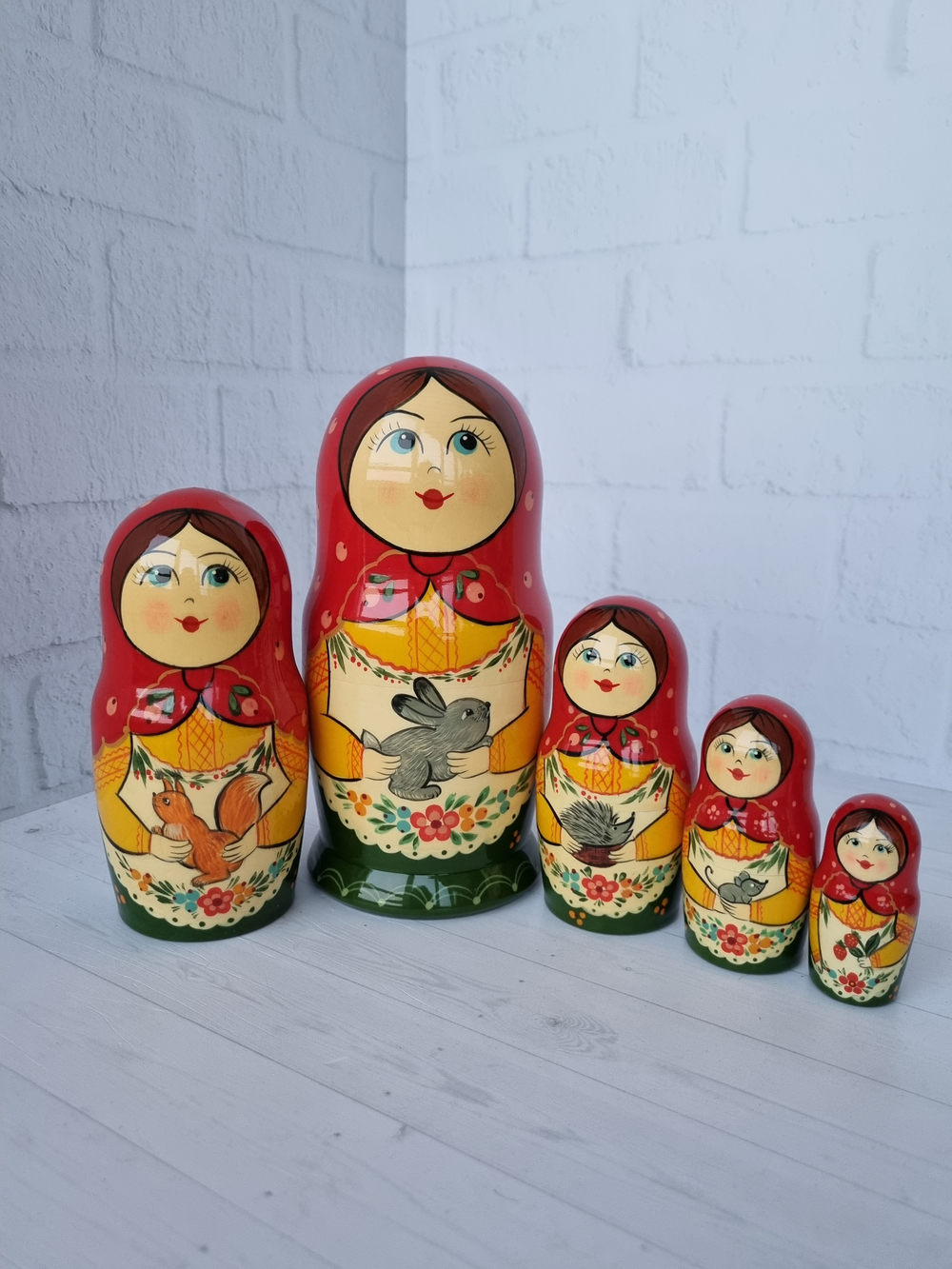 Матрешка с зайчиком 5 мест