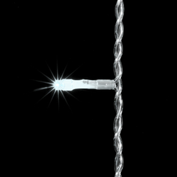 Светодиодный занавес 2*1 м., 200 белых LED ламп, прозрачный провод ПВХ, LTC (PCL202-10-2W)