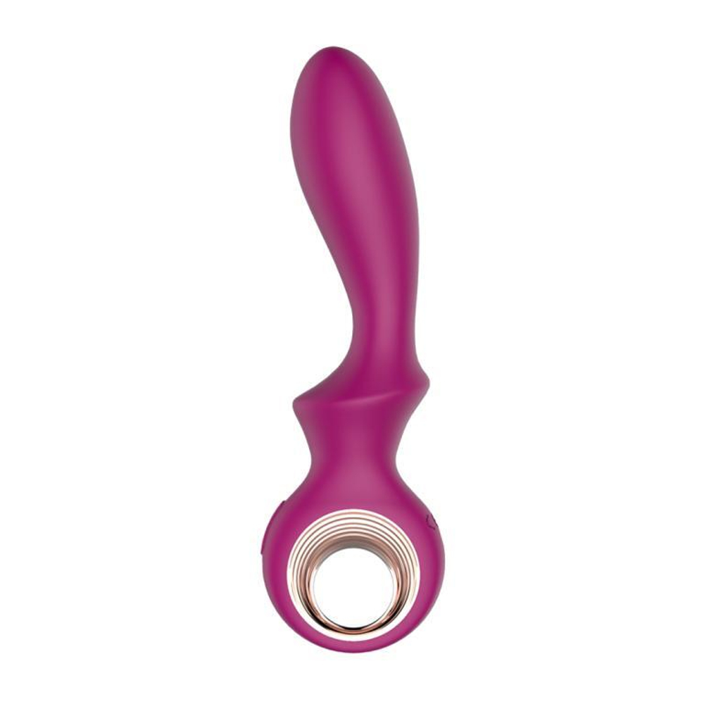 Сливовый вибромассажер AN Sprout с функцией воздушного расширения - 18,5 см.