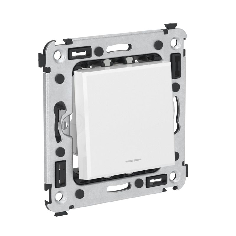 Переключатель 1-кл. 2мод. СП Avanti "Белое облако" 16А IP20 бел. DKC 4400113