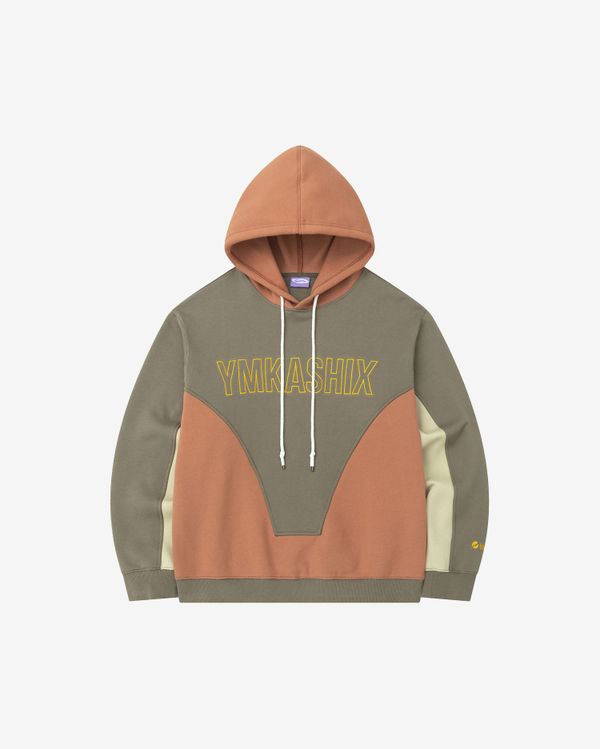 Худи HTF Three Color Block коричневый / оранжевый - фото 1