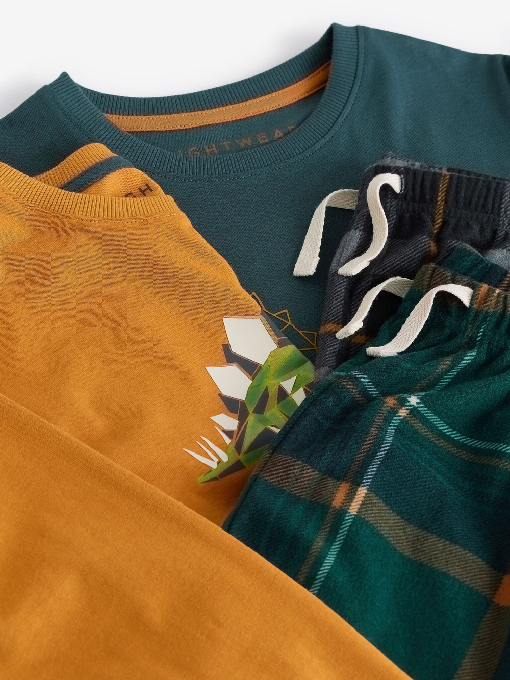 Пижама для мальчика Next B71-593, 2 шт., Светло-оранжевый, Темно-зеленый