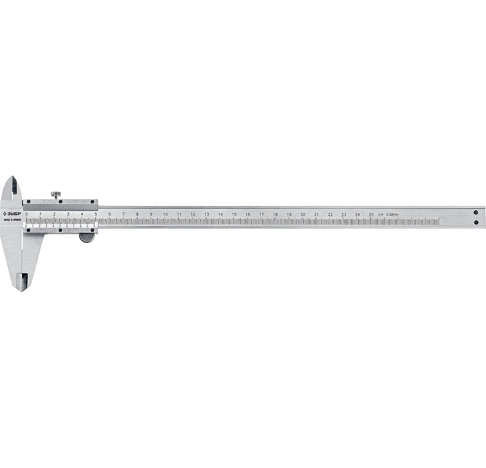ЗУБР ШЦ-1-250, 250 мм, стальной штангенциркуль, Профессионал (34514-250)