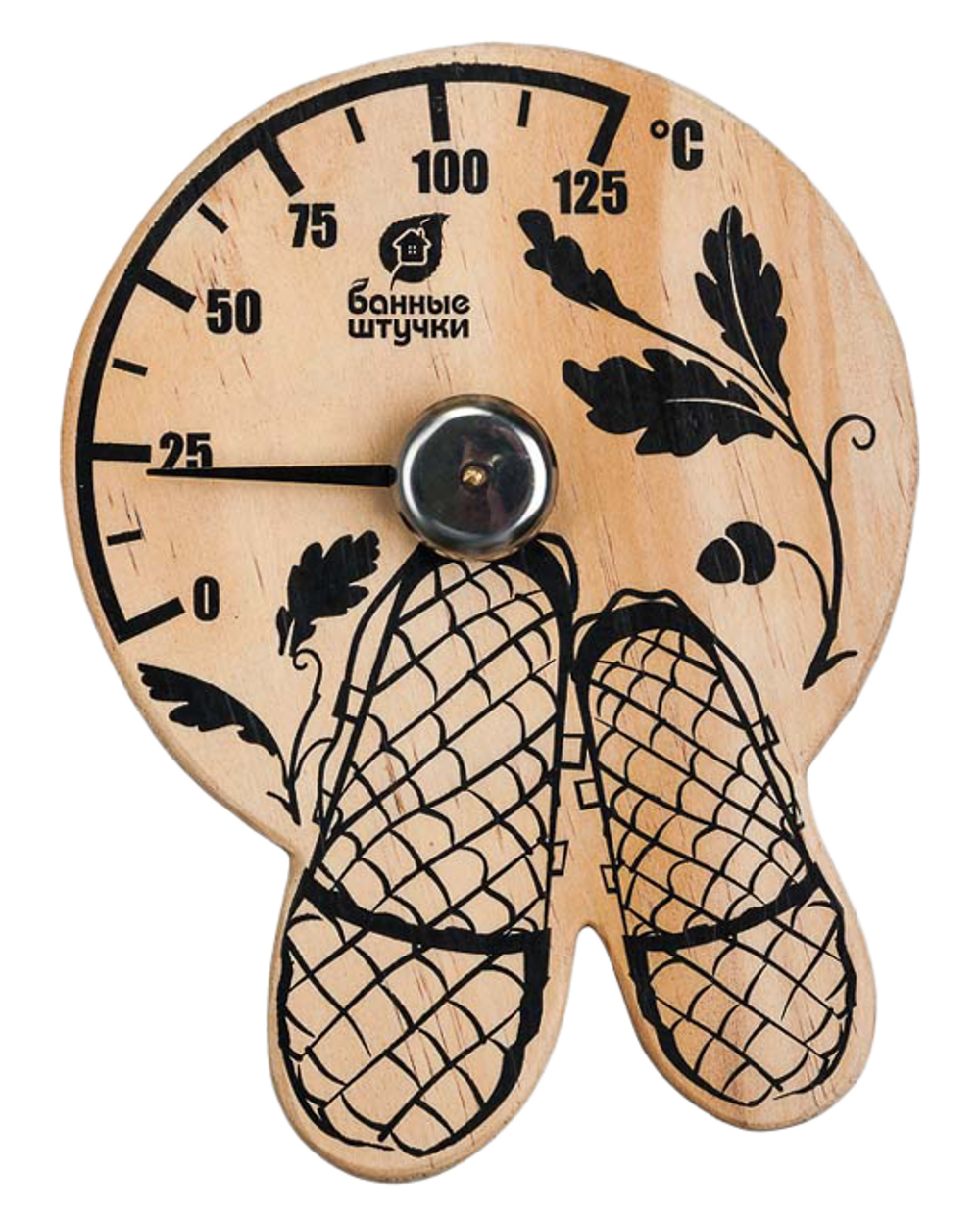 Термометр Лапти 16х17/16х12х2,5см для бани и сауны Банные штучки