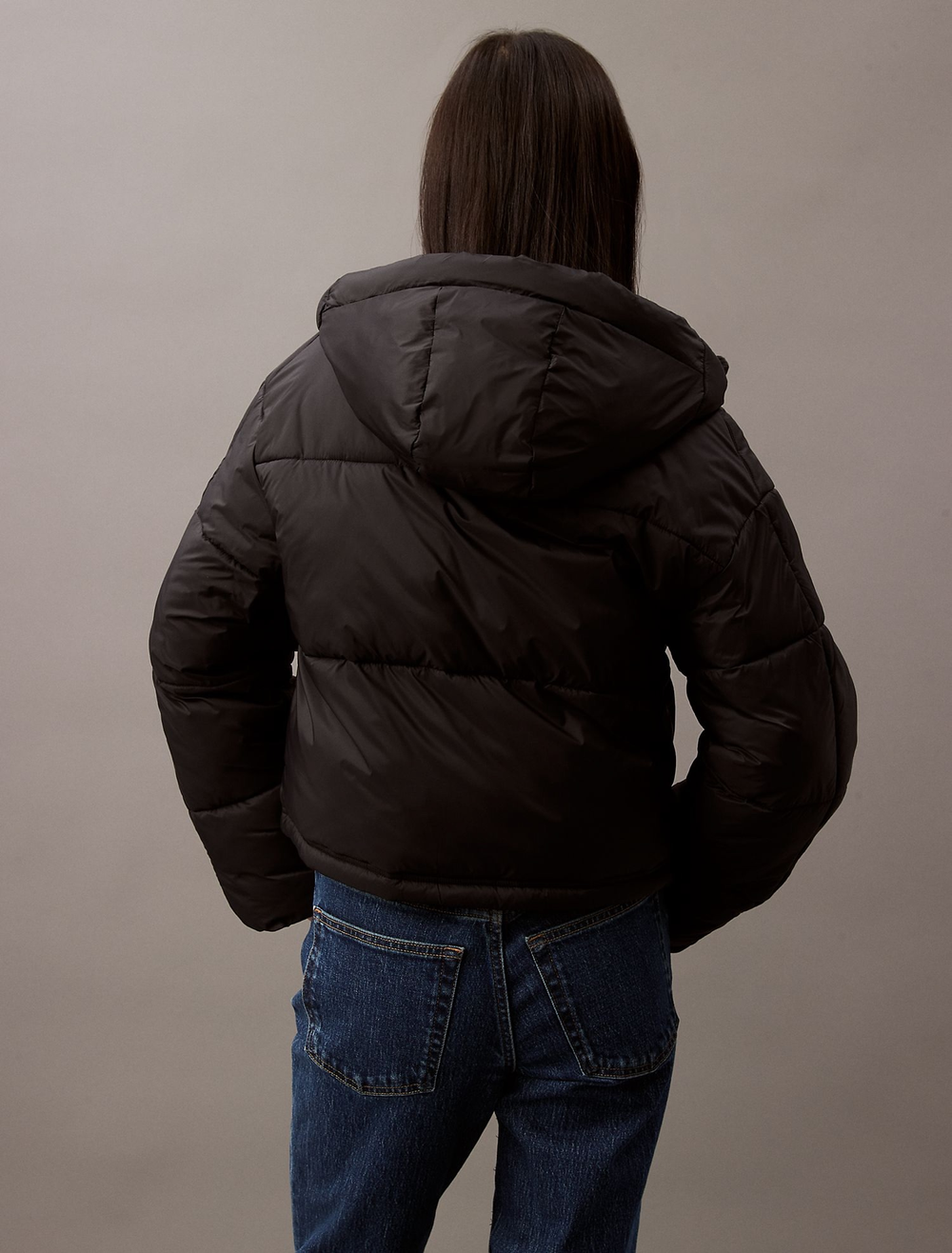 Утепленная куртка Calvin Klein Jeans Short Hooded Puffer Black Beauty