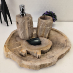 Набор из окаменелого дерева 4 предм Fossil Set NF-63077 поднос 33см*37см