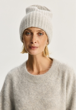 Шапка бини из кашемира с люрексом