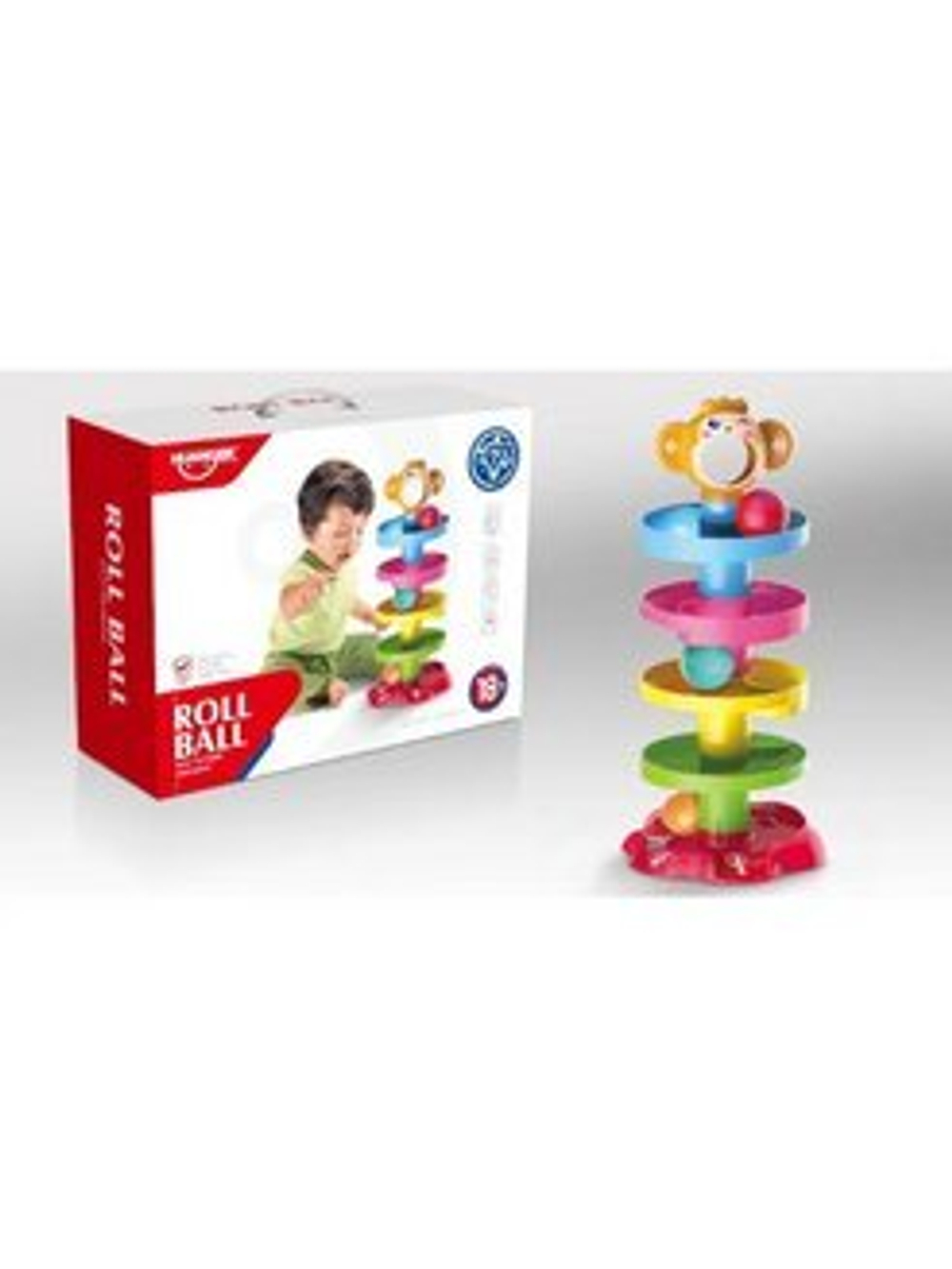 HUANGER Игрушка развивающая Горка для шариков (+3 шара) HE0205
