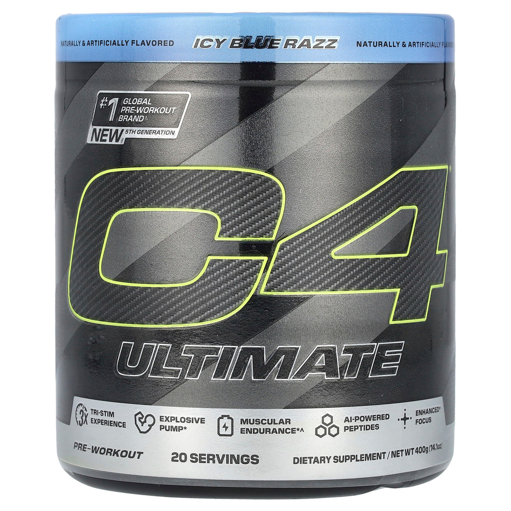 C4 / Cellucor, C4 Ultimate Pre-Workout, ледяная голубая роза, 400 г (14,1 унции)