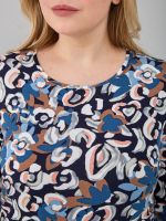 Лонгслив ЛНв-306/тсиний-леопард