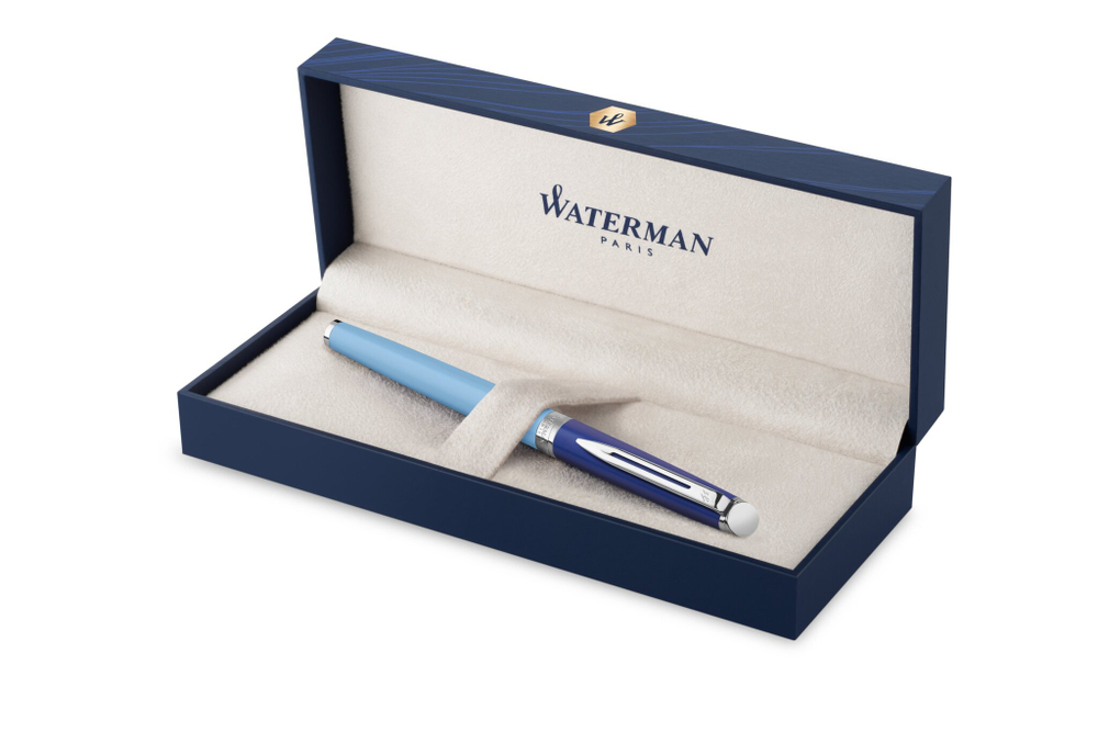 Ручка роллер Waterman Hemisphere Colour Blocking Blue CT, стержень: F, цвет: Black, в подарочной упаковке
