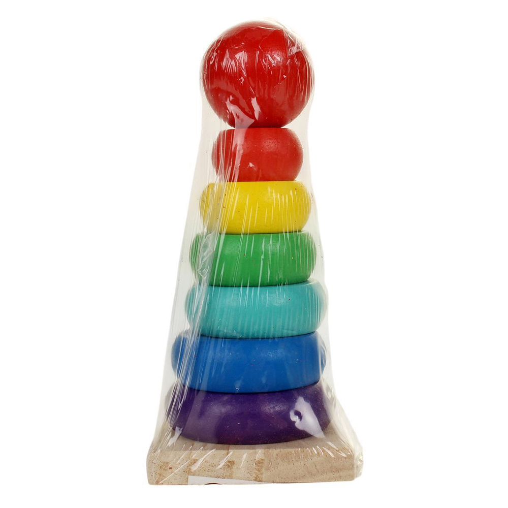 Пирамидка дер. 6 колец, круглая, C-41898