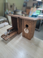 Скворечник-бар деревянный, выдвижная шотница со стопками