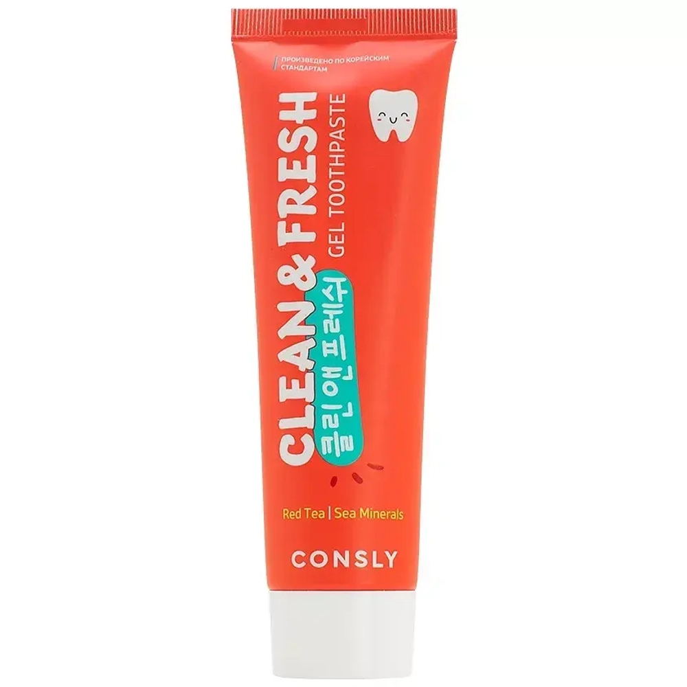 CNS Toothpaste Гелевая зубная паста с экстрактом красного чая и морскими минералами Clean&Fresh Red Tea & Sea Minerals Gel Toothpaste, 105g