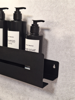 Полка настенная прямая черная MetaDec Sideline 50см