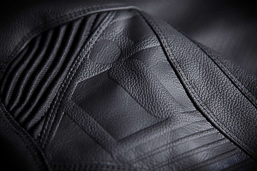 Мотокуртка - ICON SANCTUARY (кожа, черно-зеленая)