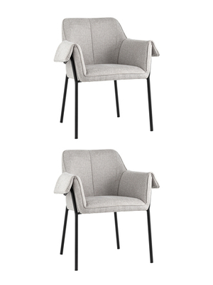 Кресло Бесс рогожка светло-серый 2 шт.