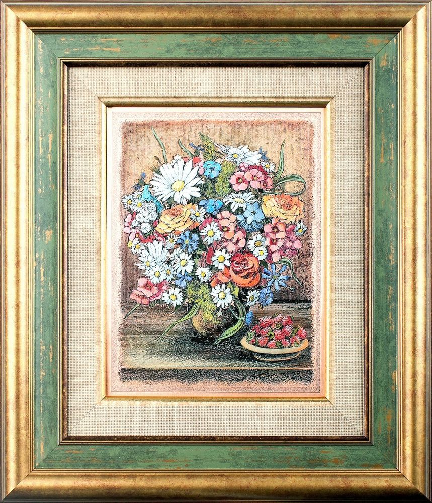 Гравюра "Цветы и фрукты" №2