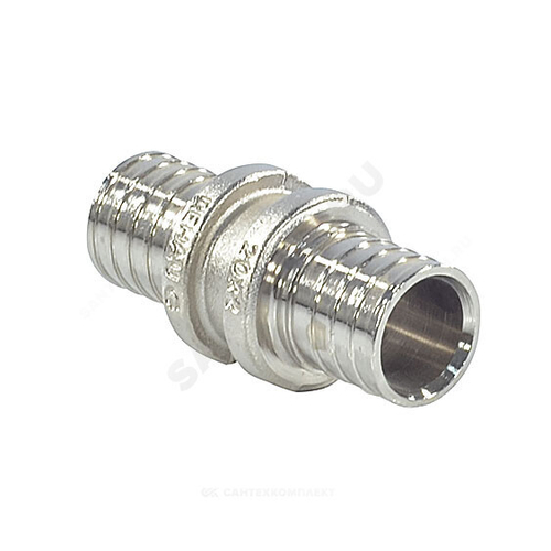 Муфта для PE-X труб аксиальная латунь оц Дн 17 RAUTHERM S Rehau 12502771002