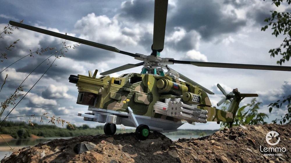 Вертолёт "Ночной Охотник" от Lemmo - Деревянный конструктор, 3D пазл, сборная модель