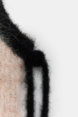 ZARA БАЛАКЛАВА ИЗ СМЕСОВОЙ АЛЬПАКИ, ЭКРЮ