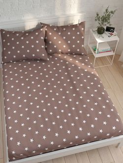 Постельное белье Сказка "Невада" евро Наволочка 70х70 см 2 шт Простынь на резинке 180х200 см Пододеяльник 200х215 см, поплин