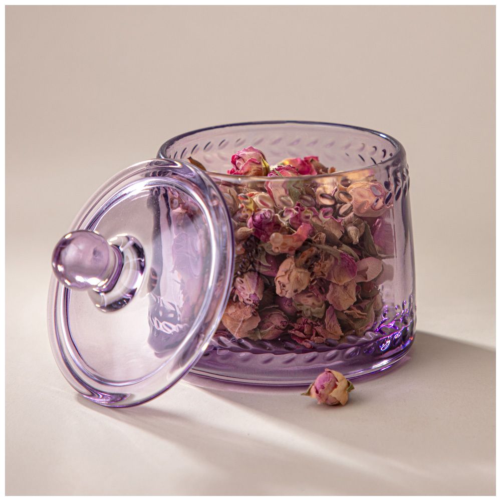 ЕМКОСТЬ ДЛЯ ХРАНЕНИЯ С КРЫШКОЙ "NATURE" PURPLE 9,5Х9,5Х9,5 СМ