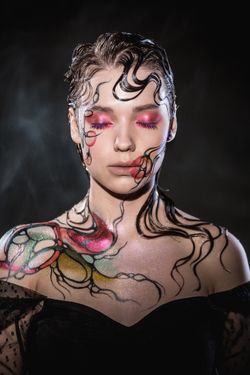 Декоративный гель для лица, волос и тела Color Gel Black