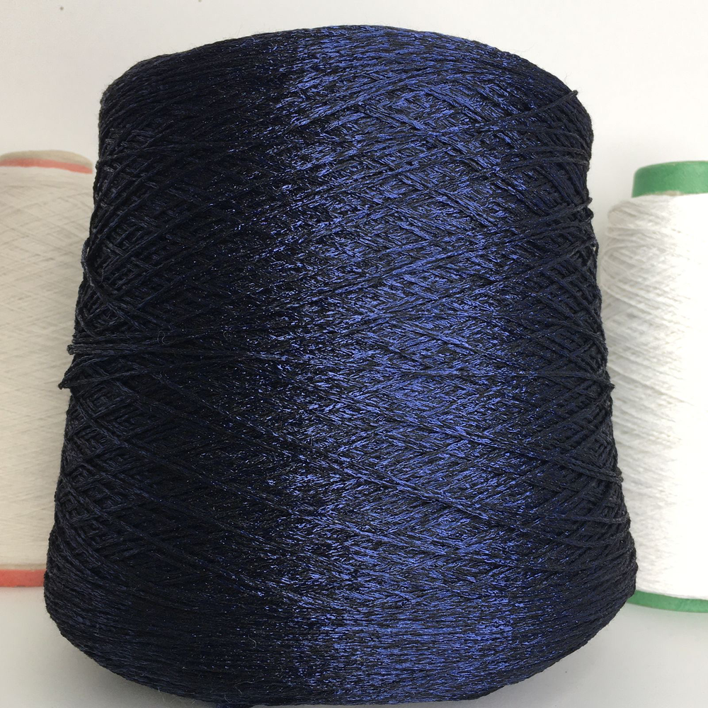 ZEBRAFINE - Lanficio, вискоза, люрекс 350м/100гр, col.510 тёмно-синий блеск, S915