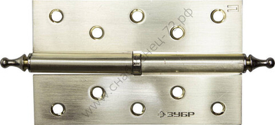 ЗУБР 125х75х2.5 мм, разъемная, правая, цвет матовая латунь (SB), 2 шт, карточная петля (37605-125-3R)