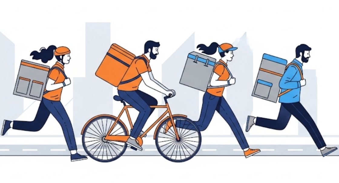 Спрос на курьеров падает, а предложение труда растет рекордными темпами