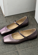 Туфли // Mary Jane // Metallic Lilac