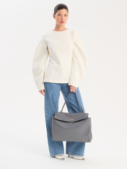 Блуза О-силуэт трикотажная