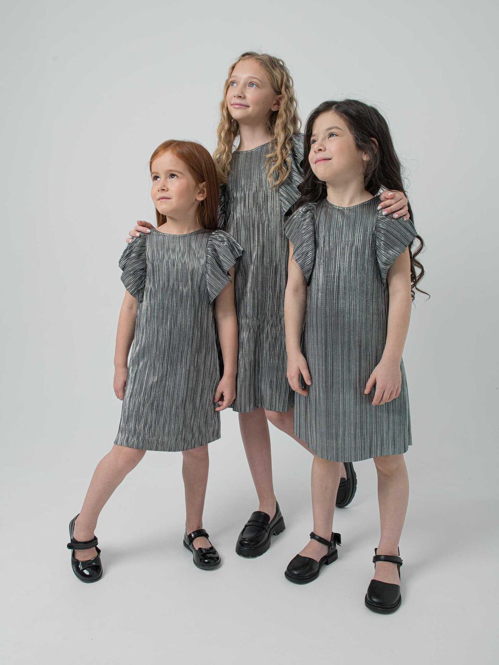 Платье с крылышками "Металлик"