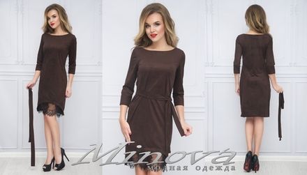 Платье 8571 (шоколад) Minova