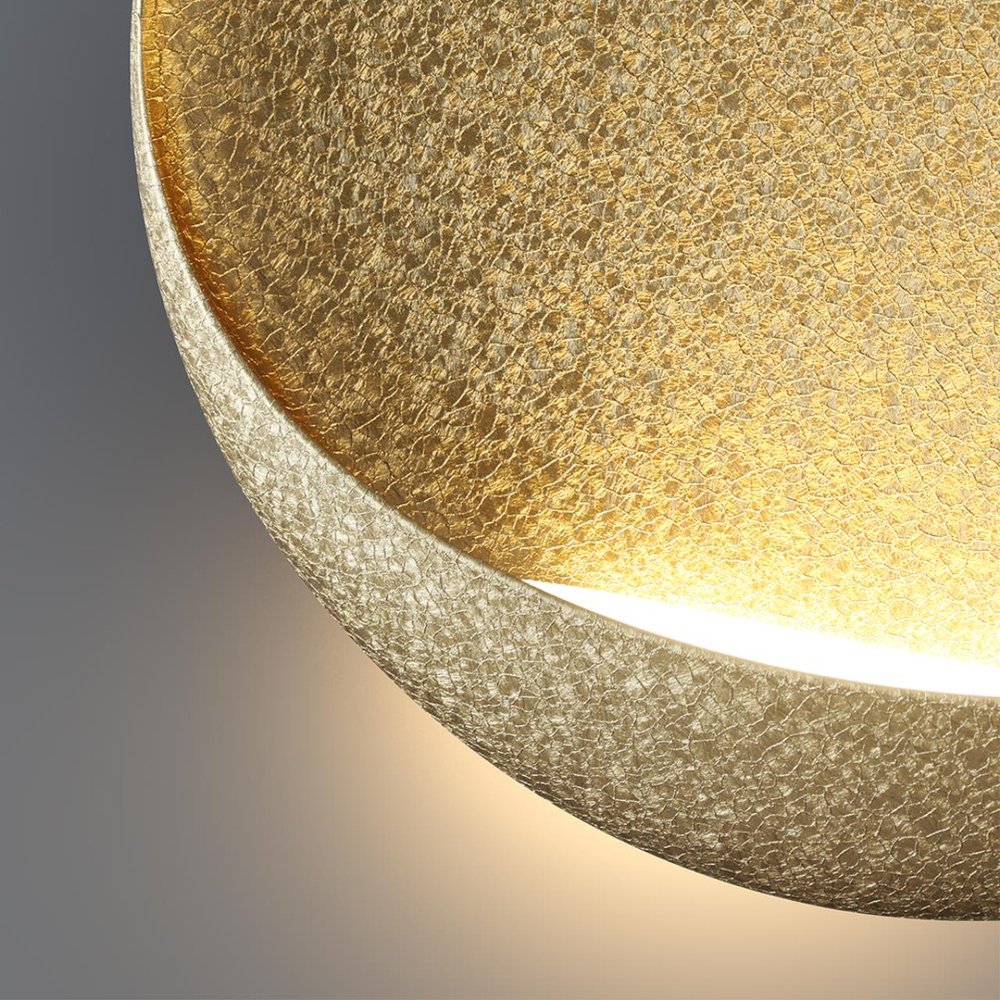 7004/7WL HIGHTECH ODL25 297 Настенный светильник золотой ice crack/акрил IP44 LED 7W Лм 3000K CRI > 90 VELA