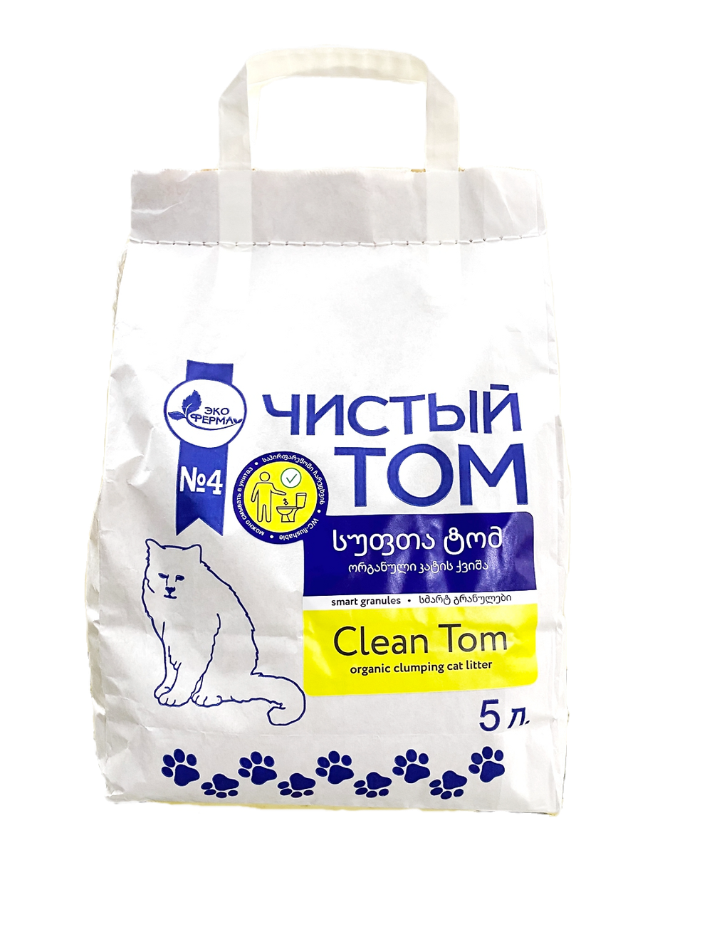 Комкующийся растительный наполнитель «Чистый Том» Smart Granules