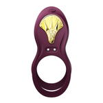 Фиолетовое эрекционное виброкольцо для пар с пультом ДУ + управление через приложение Zalo Bayek Vibrating Couples Ring Velvet Purple