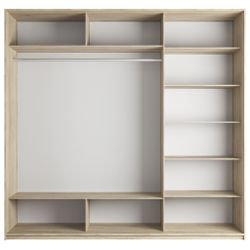 Шкаф-купе Прайм 3-дверный 1800 (Белое стекло/Белый снег), МК Е1