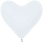Сердце (12''/30 см) Белый (005), пастель, 12 шт.