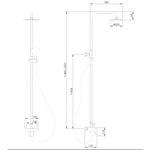 Душевая стойка ABBER Weiss Insel AF8020B без излива, черная матовая
