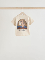 Футболка и шорты в комплекте для малышей Next E81-349, 3 шт., Молочный, Голубой, Коричневый