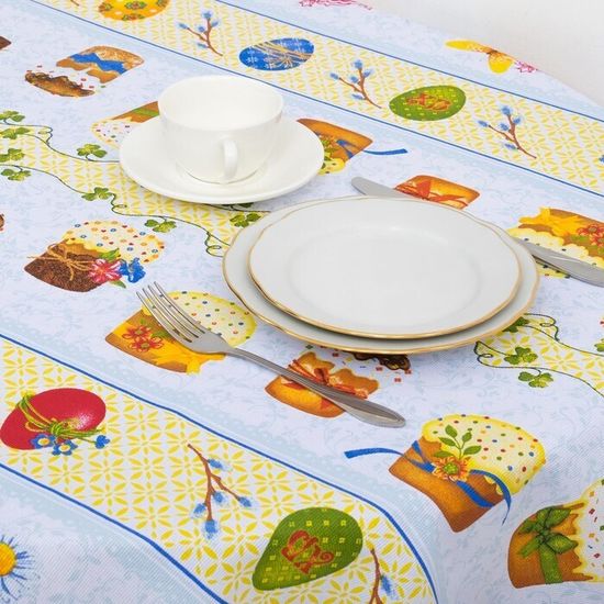 Скатерть "Пасха", 180 * 144 см, 100 % хлопок, рогожка