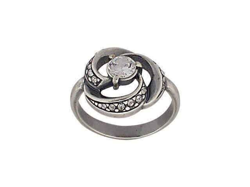 "Фонтан" кольцо в серебряном покрытии из коллекции "Классика" от Jenavi