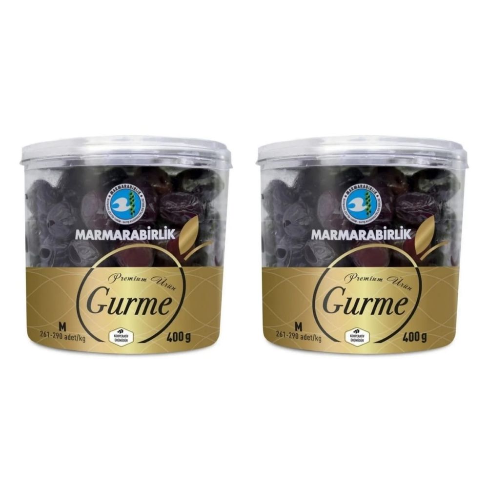 Маслины Marmarabirlik Gurme Premium M черные 400 г 2 шт