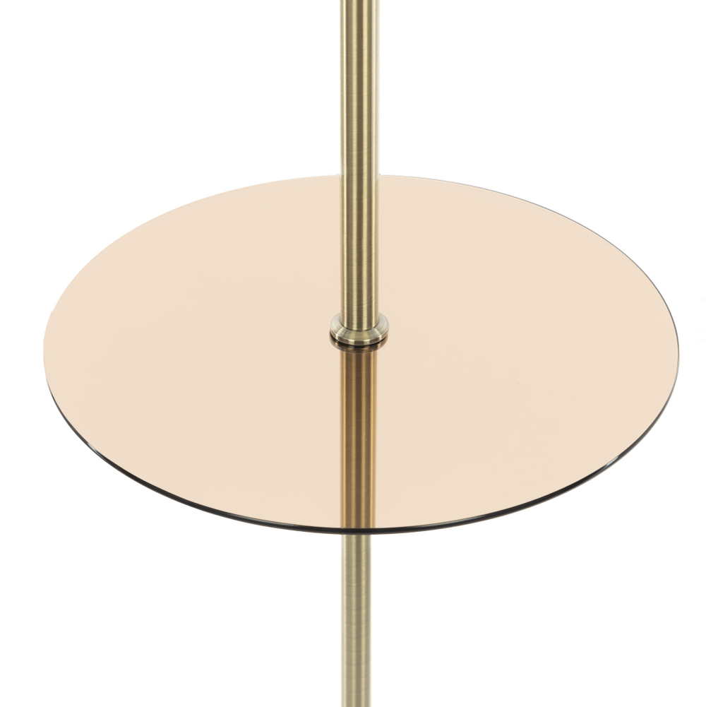 Citilux Базель CL407932T Торшер бронза со столиком и зелёным абажуром