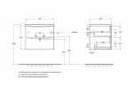 Тумба с раковиной BelBagno MARINO-CER-N-600-2C-SO-RG-P Rovere Grigio